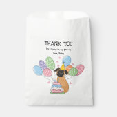 Red Brussels Griffon Verjaardagsfeestje Bedankzakje (Voorkant)