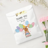 Red Brussels Griffon Verjaardagsfeestje Bedankzakje (Gezegeld)