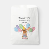 Red Brussels Griffon Verjaardagsfeestje Bedankzakje (Voorkant)