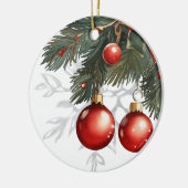 Red Bubble kerst Keramisch Ornament (Links)