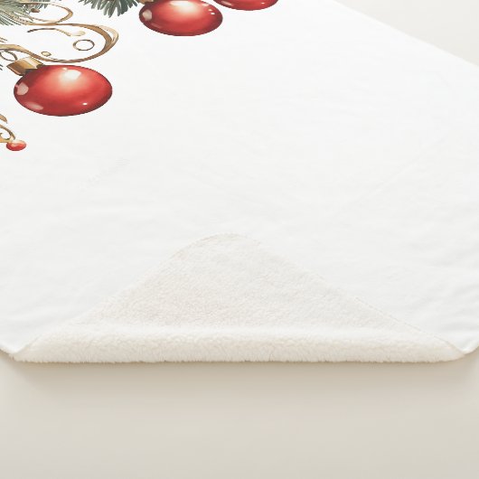 Red Bubble kerst Sherpa Deken (3/4)