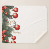 Red Bubble kerst Sherpa Deken (Voorkant (horizontaal))