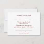 Red Bubbles Abstracte kunst Dank je wel Kaart (Achterkant)