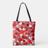 Red Bubbles Patroon met uw monogram Tote Bag (Achterkant)