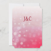 Red Bubbles Thleding Wedding Invites Kaart (Achterkant)