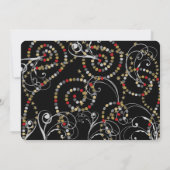 Red Bubbly Bottles Wervelt Oudejaarsfeest Kaart (Achterkant)