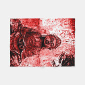 Red Buddha Grunge Art Blanket Fleece Deken (Voorkant (Horizontaal))
