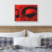 Red Buddha Wrapped Canvas Afdruk (Insitu (Slaapkamer))