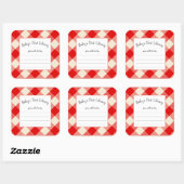 Red Buffalo Check baby shower boek bord Vierkante Sticker (Vel)