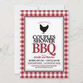 Red Buffalo Check Couples Weddenschap Shower BBQ Kaart (Voorkant)