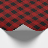Red Buffalo Check Gingham Pattern Cadeaupapier (Hoek)