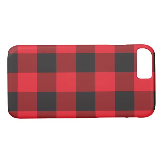 Red Buffalo Check iPhone 7 Hoesje (Achterkant (Horizontaal))