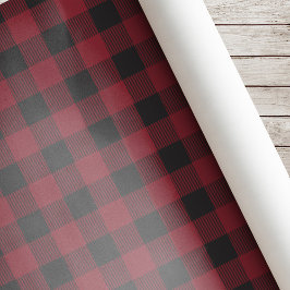Red Buffalo Check Kerstmis Cadeaupapier