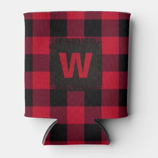 Red Buffalo Check Monogram Blikjeskoeler (Voorkant)