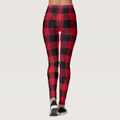 Red Buffalo Check Pattern Leggings (Achterkant)