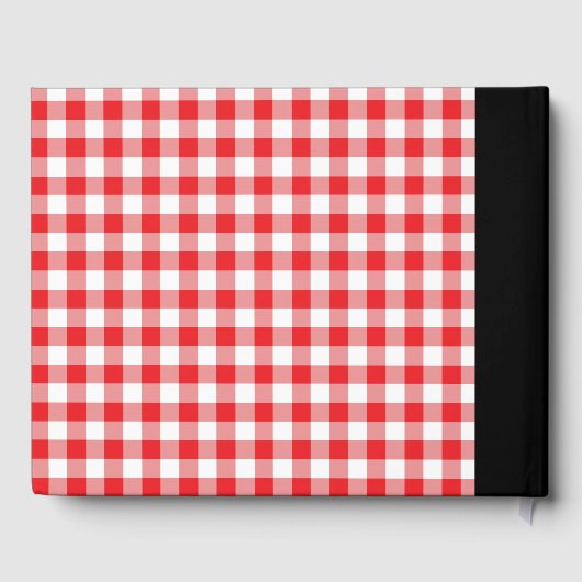 Red Buffalo Check Plaid Welkom in onze hut Gastenboek (Achterkant)