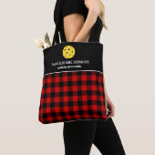 Red Buffalo Check Pset Custom Pickleball Paddle Tote Bag (Dichtbij)