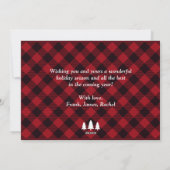 Red Buffalo Check Pset Merry and Bright Photo Feestdagenkaart (Achterkant)