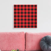 Red Buffalo Country Lumberjack Pset Canvas Afdruk (Insitu (Woonkamer))
