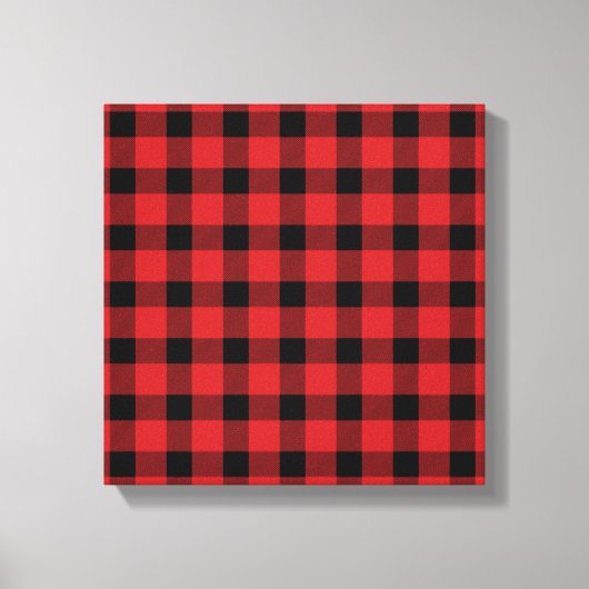 Red Buffalo Country Lumberjack Pset Canvas Afdruk (Voorkant)