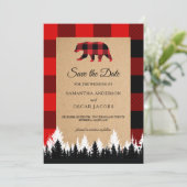 Red Buffalo geplakt  Craft sparen de datum Save The Date (Staand voorkant)