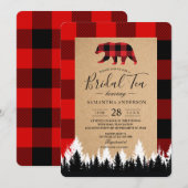 Red Buffalo  gespleten ambachtbridale thee Kaart (Voorkant / Achterkant)