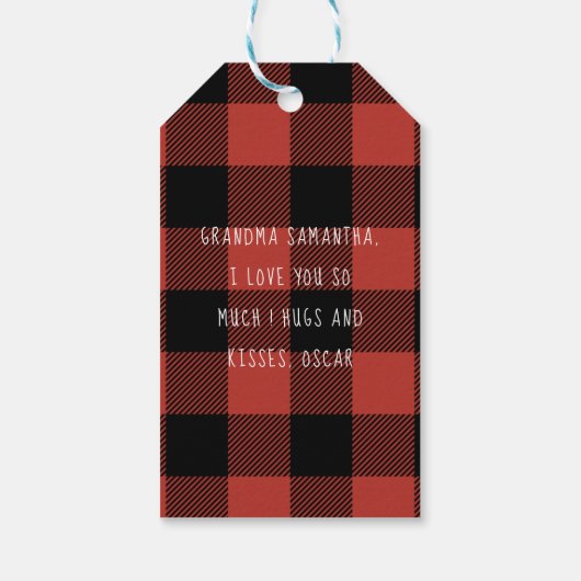 Red Buffalo heeft de beste grootmafoto gemaakt Cadeaulabel (Achterkant)