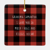 Red Buffalo heeft de beste grootmafoto gemaakt Keramisch Ornament (Achterkant)