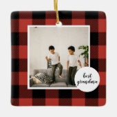 Red Buffalo heeft de beste grootmafoto gemaakt Keramisch Ornament (Voorkant)