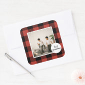 Red Buffalo heeft de beste grootmafoto gemaakt Vierkante Sticker (Envelop)