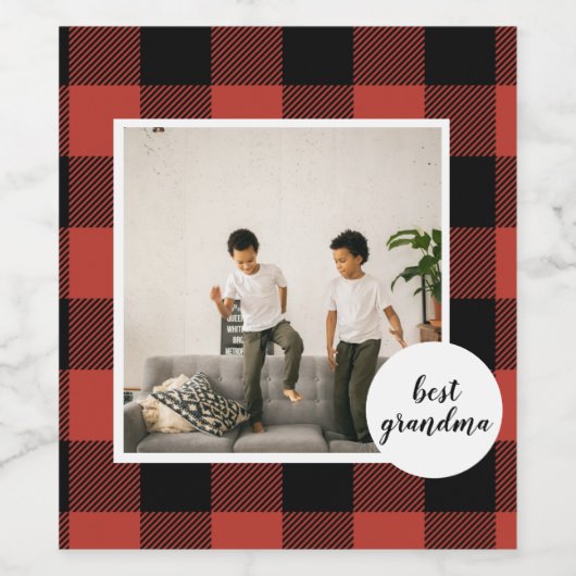 Red Buffalo heeft de beste grootmafoto gemaakt Wijn Etiket (Enkel label)