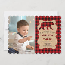 Red Buffalo Lumberjack Foto Birthday Party