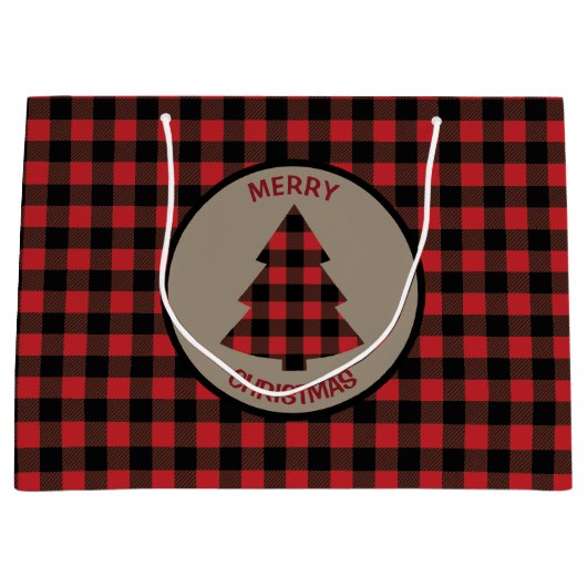 Red Buffalo met kerstboom - grote cadeautas (Voorkant)