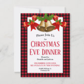 Red Buffalo met kerstmis eten Kaart (Voorkant)