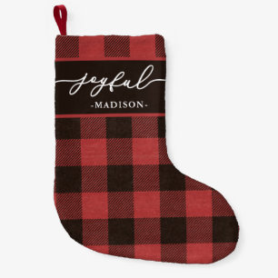 Red Buffalo met vrolijk kerstscript Kleine Kerstsok
