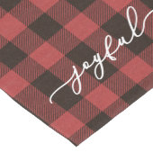 Red Buffalo met vrolijk kerstscript Lange Tafelloper (Hoek)