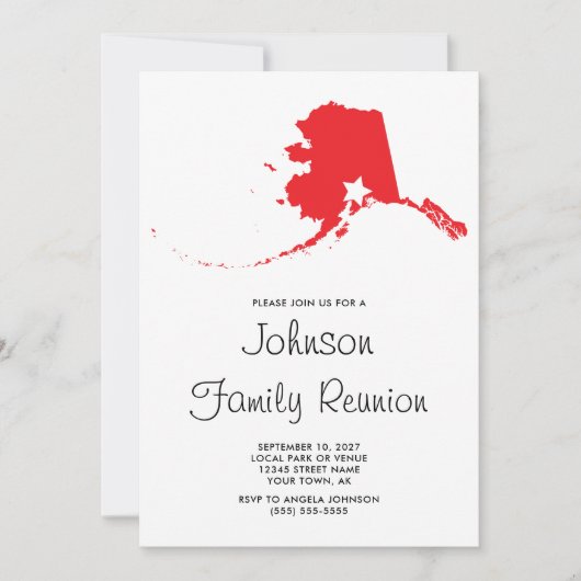 Red Buffalo Plaid Alaska Family Reunion Kaart (Voorkant)