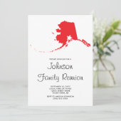 Red Buffalo Plaid Alaska Family Reunion Kaart (Staand voorkant)