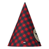 Red Buffalo Plaid Baard Lumberjack Verjaardag Feesthoedjes (Links)