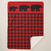 Red Buffalo Plaid Beer Sherpa Deken (Voorkant)