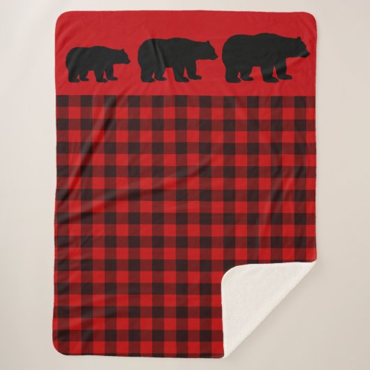 Red Buffalo Plaid Beer Sherpa Deken (Voorkant)