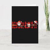 Red Buffalo Plaid Bruh Christmas Xmas Pajamas Boys Kaart (Voorkant)