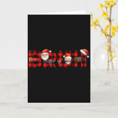 Red Buffalo Plaid Bruh Christmas Xmas Pajamas Boys Kaart (Gele Bloem)