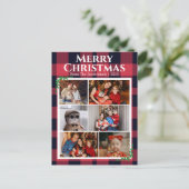 Red Buffalo Plaid Christmas feestdagen Moderne fot (Staand voorkant)