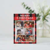 Red Buffalo Plaid Christmas feestdagen Moderne fot (Staand voorkant)