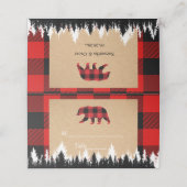 Red Buffalo Plaid  Craft Place Card Plaatskaartje (Buitenkant ongevouwen)