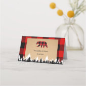 Red Buffalo Plaid  Craft Place Card Plaatskaartje (Achterkant)