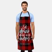 Red Buffalo Plaid“Eat, Drink & Be Merry" Schort (Gedragen)