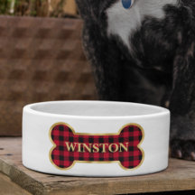 Red Buffalo Plaid Gepersonaliseerde Hond Pet