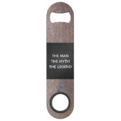 Red Buffalo Plaid Herten Hoofd Monogram Speed Flessenopener (Achterkant)